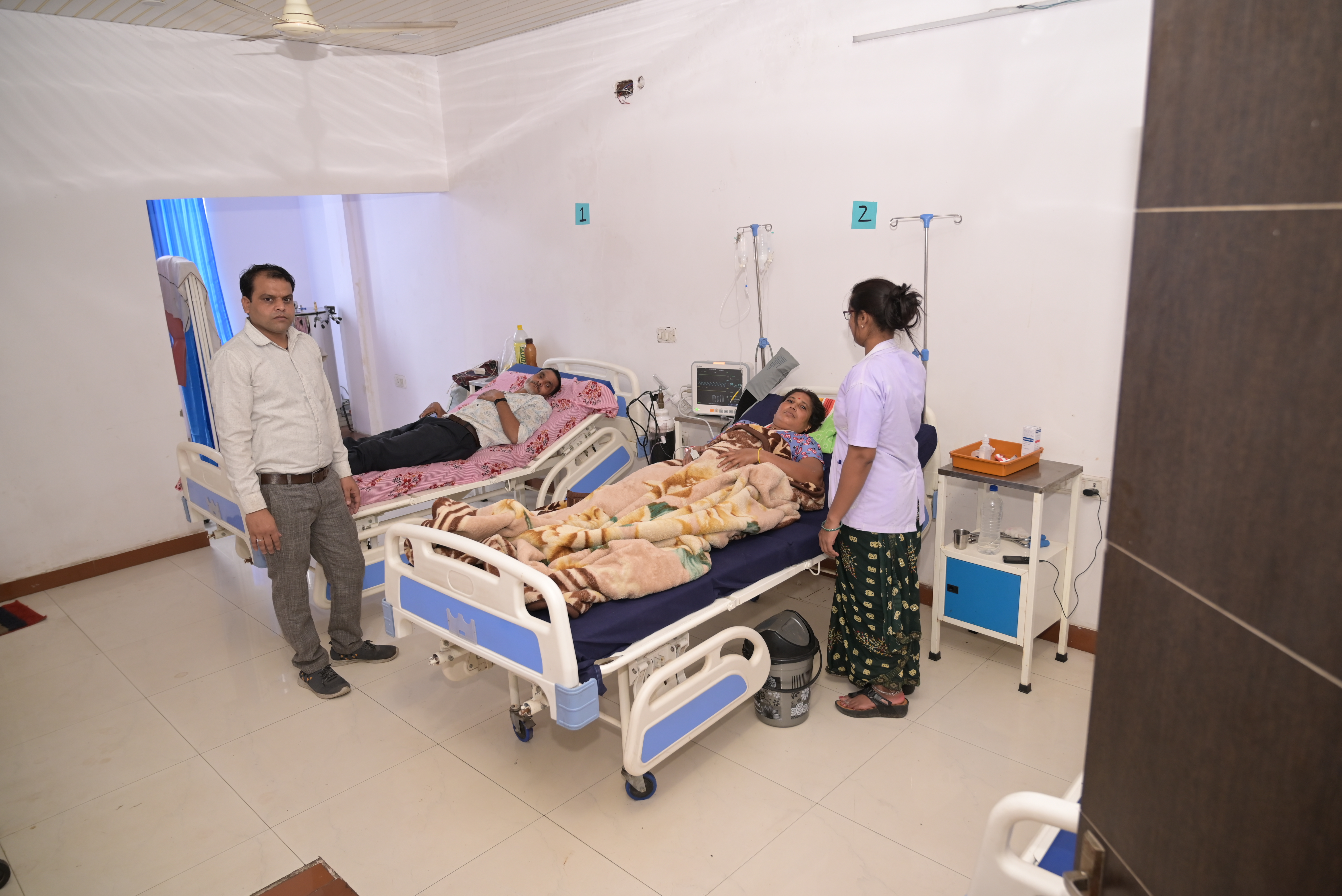Operating theater with surgical equipment